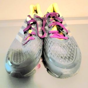 Women Adidas 👟 Purple/Gray/Lime size 9.5 worn three times